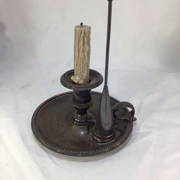 Carrollton vintageSilver Candle Holder with Snuffer